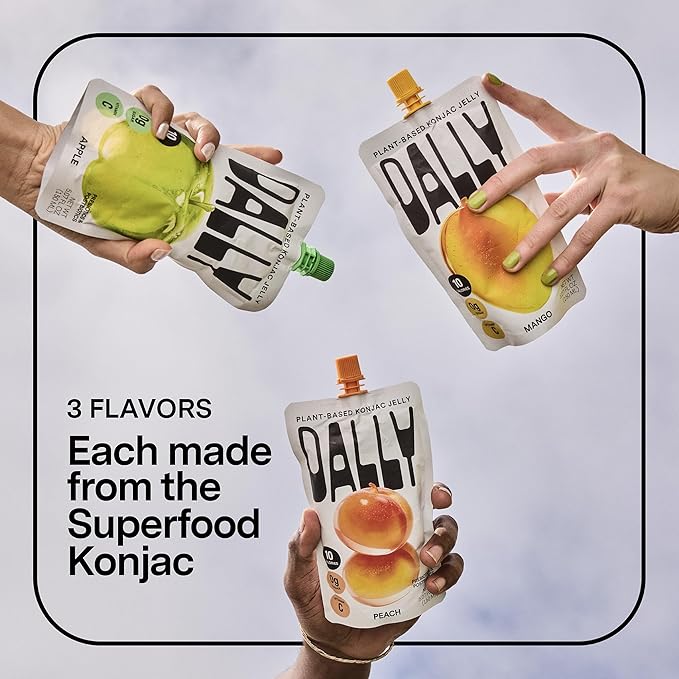 Dally Drinkable Konjac Jelly Variety Pack (10 Pouches) ??10-Calorie, Zero Sugar Korean Fruit Snack