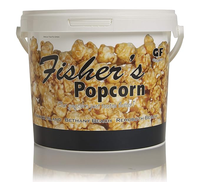 Fisher's Popcorn Caramel Popcorn, Gluten Free, 5 Simple Ingredients, Handmade, No Preservatives, No