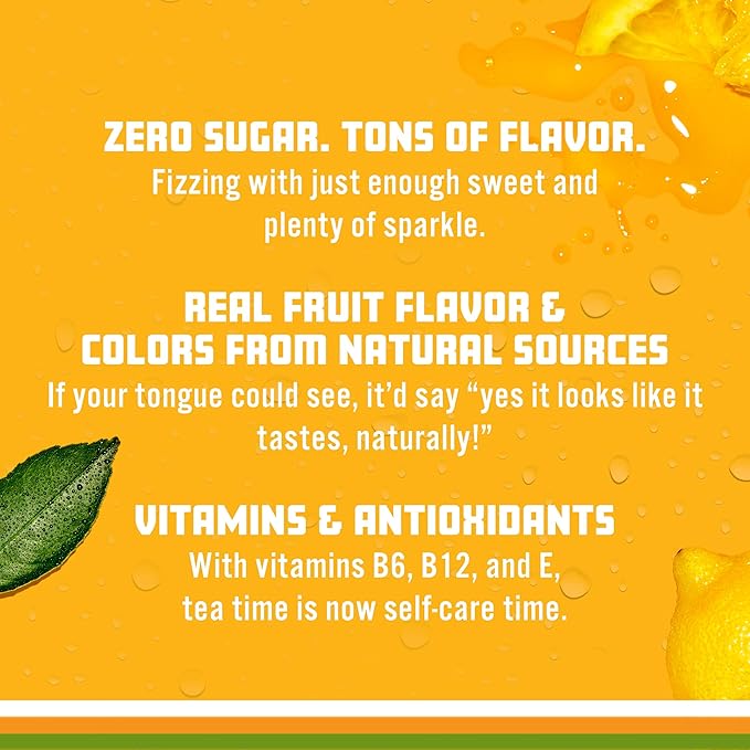 Sparkling Ice Tea + Lemonade Sparkling Water, Zero Sugar Flavored Water, with Vitamins and