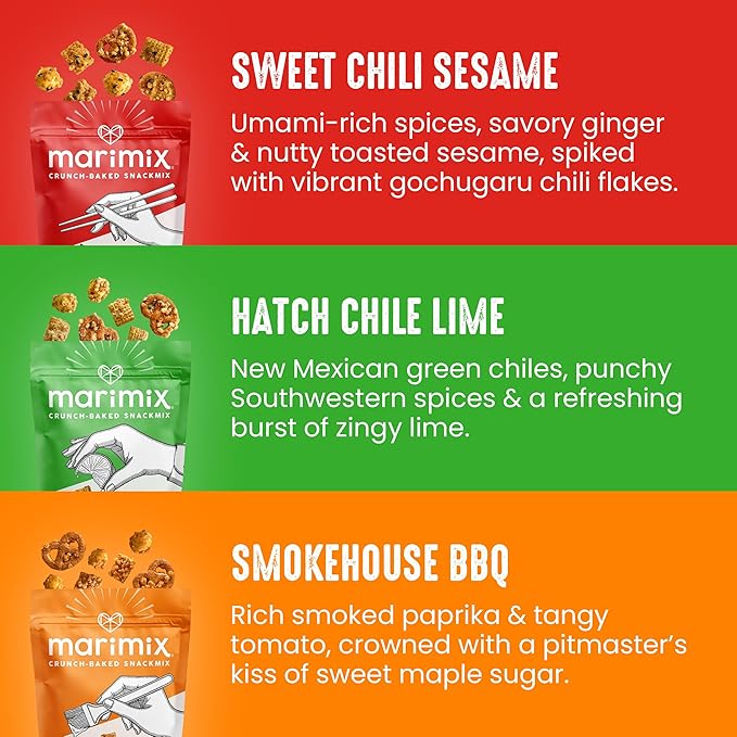 Marimix Snack Mix | Crunch Baked Sweet & Salty Savory Plant Based Naturally Gluten Free Whole Grain