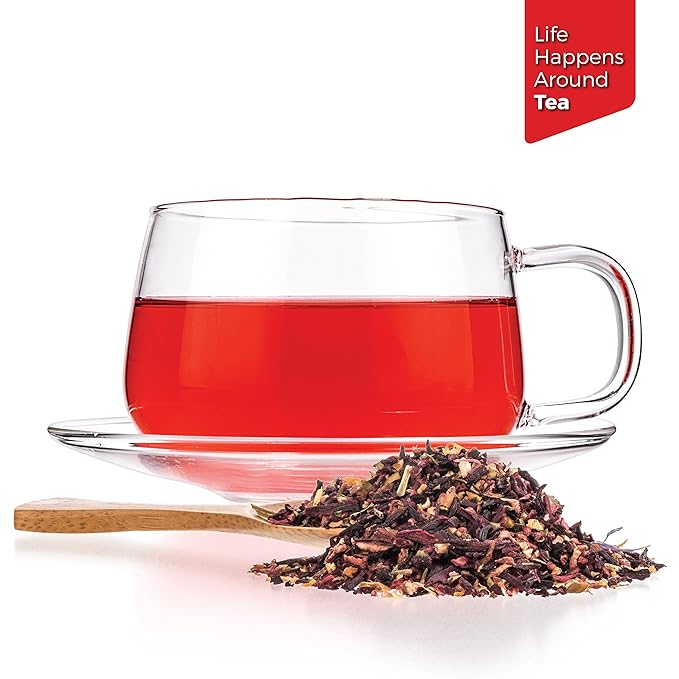 Tealyra - Strawberry Hibiscus Sangria - Apple Orange Mint - Herbal Fruity Loose Leaf Tea Blend