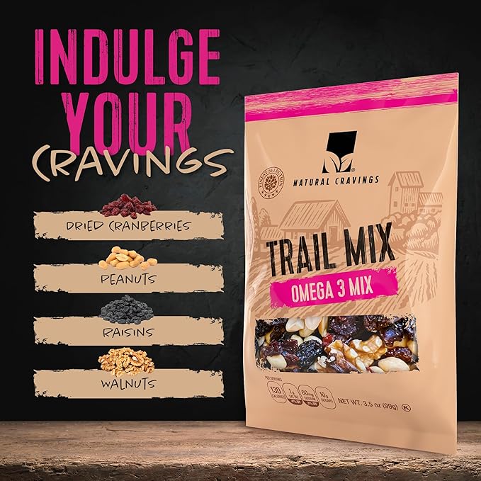 Natural Cravings Trail Mix Snack Dried Fruit Mix & Nuts Mix with Chocolate Chips, Peanuts