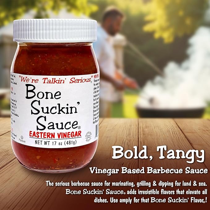 Bone Suckin??Sauce Eastern Vinegar BBQ Sauce, Authentic Carolina Flavor, Zesty, Vinegar-Based
