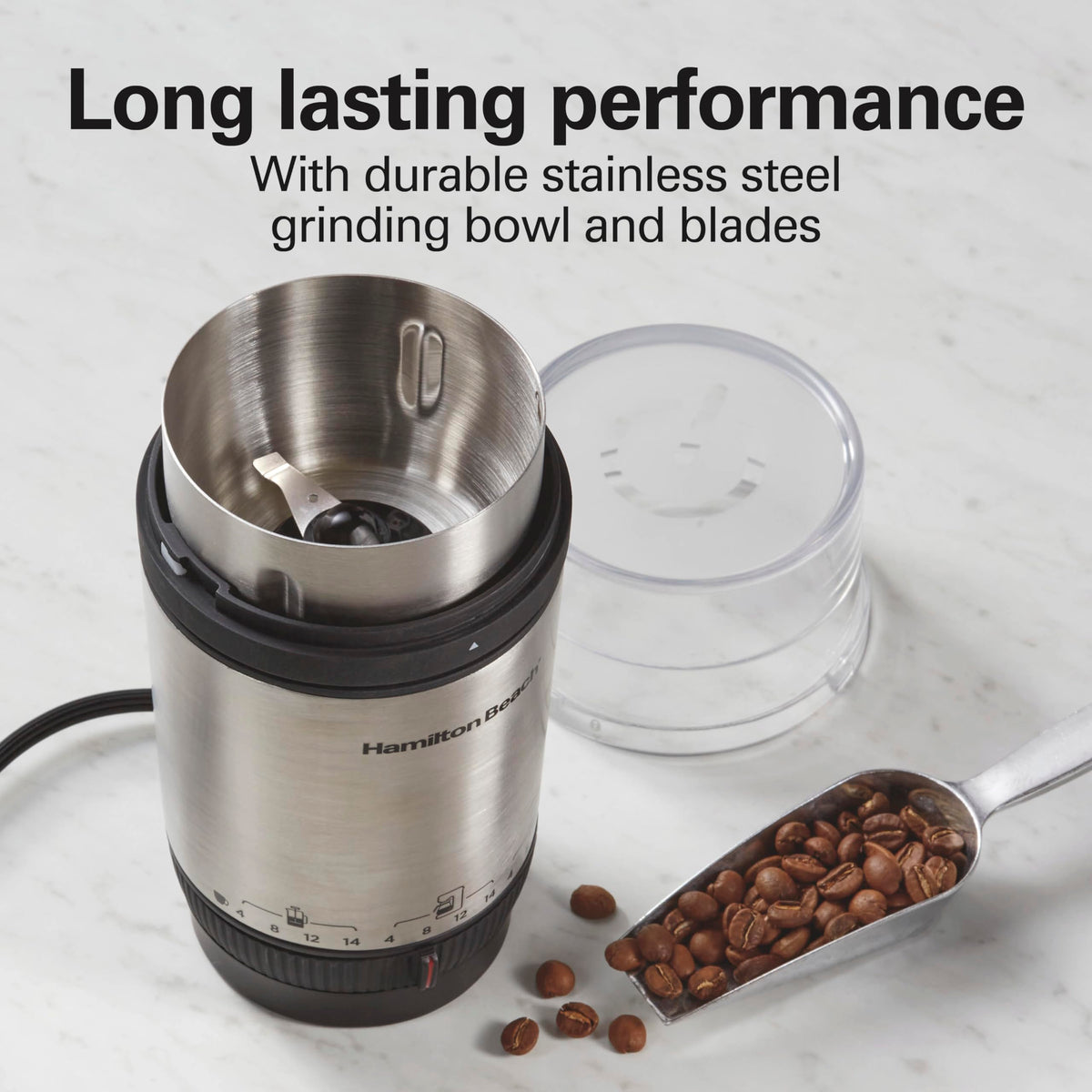 Hamilton Beach Custom Grind Electric Coffee Grinder For Up To 14 Cups