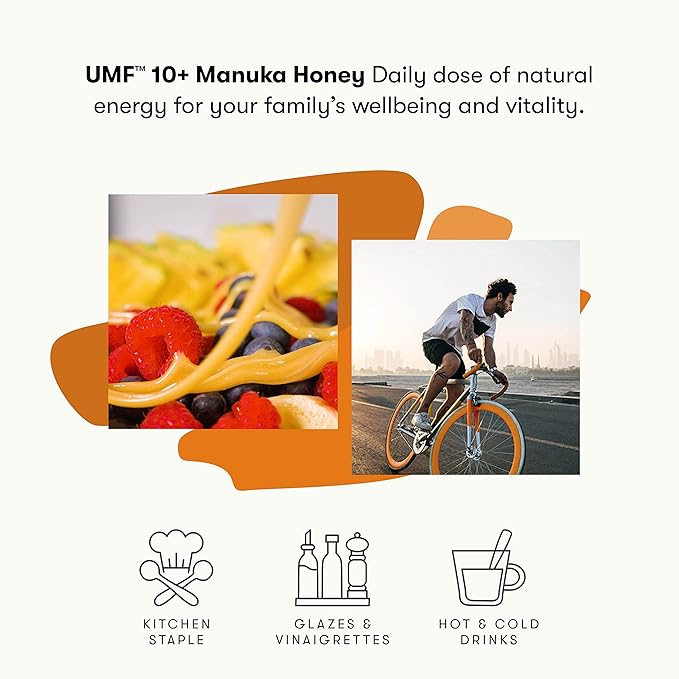 New Zealand Honey Co. Raw Manuka Honey UMF 10+ | MGO 263+, 17.6oz / 500g | Organic Medical Grade