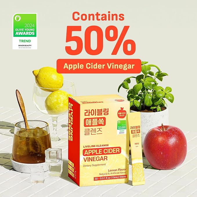[Liveling] Apple Cider Vinegar Drink Stick ??Lemon Flavor | Supports Digestion, Daily Cleanse