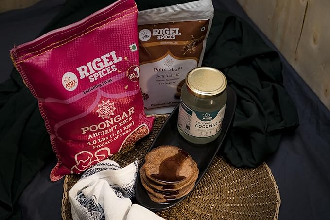 Rigel Spices | Pure Bliss of 1 Lb of Palmyra Palm Jaggery | Palm Sugar: Naturally Crafted