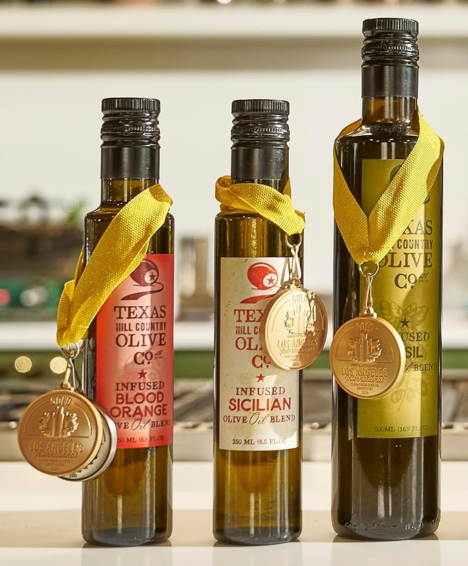 Texas Hill Country Olive Co Sicilian Infused Olive Oil - Cold Pressed Gourmet EVOO Olive Oil
