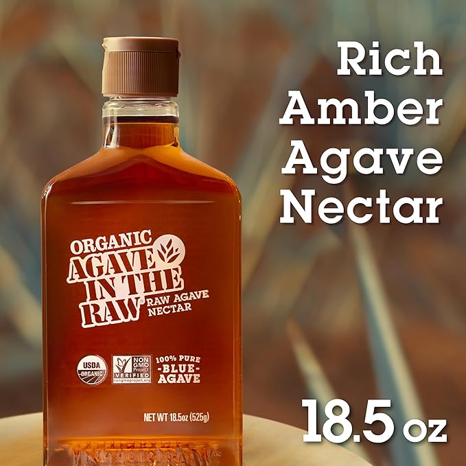 Organic Agave In The Raw Agave Nectar, 18.5 oz., Made With Organic Blue Agave From Mexico, USDA