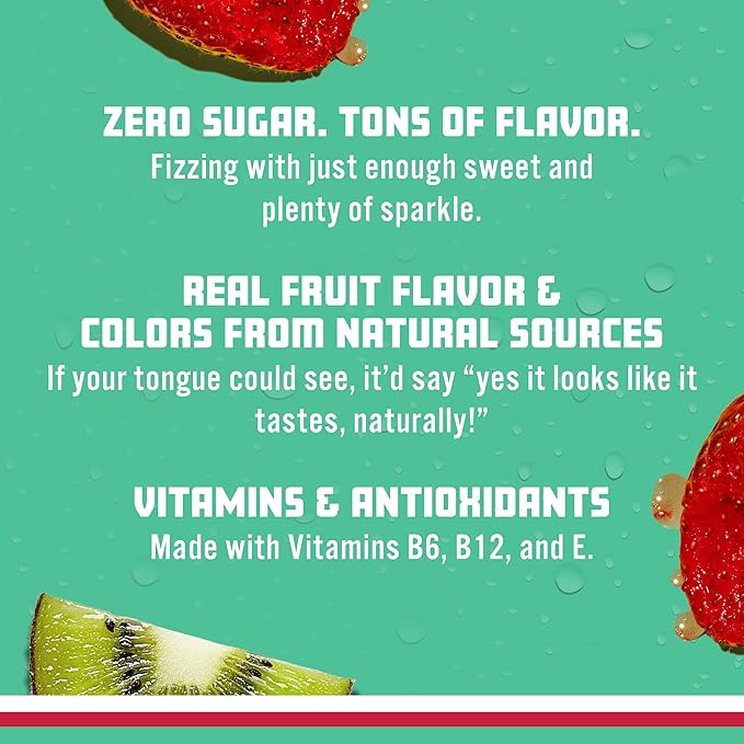 Sparkling Ice, Kiwi Strawberry Sparkling Water, Zero Sugar Flavored Water, with Antioxidants and