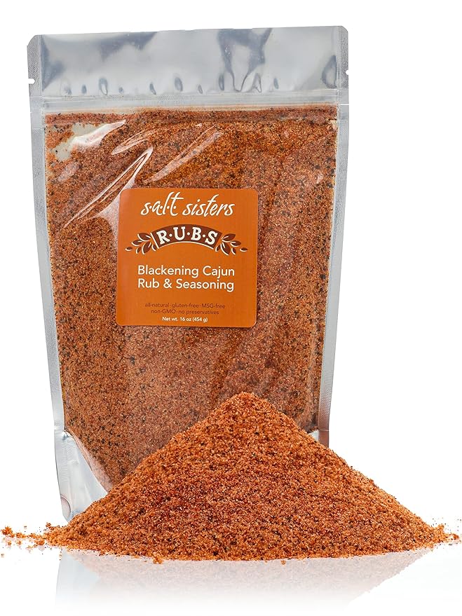 s.a.l.t. sisters Blackening Cajun Rub & Seasoning | All-Natural, Gluten Free, MSG Free, Non-GMO |