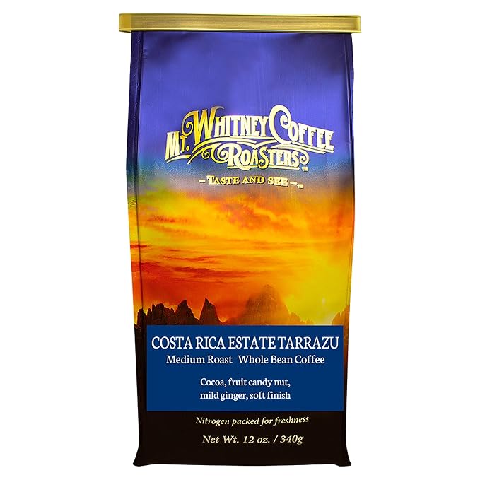 Mt. Whitney Costa Rica Estate Tarrazu Low Acid Coffee (Whole Bean, 12 Oz)