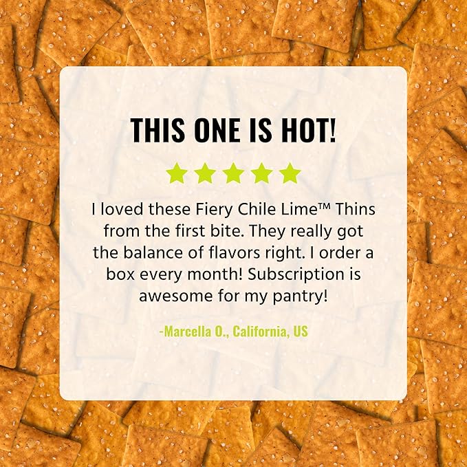 Every Body Eat Snack Thins, Allergen Friendly, Vegan, Gluten Free and Dairy Free (6 Count, Fiery