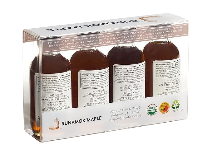 Runamok Organic Maple Syrup Sampler | Smoke + Barrels Vermont Maple Syrup Pairing Collection | 2 oz