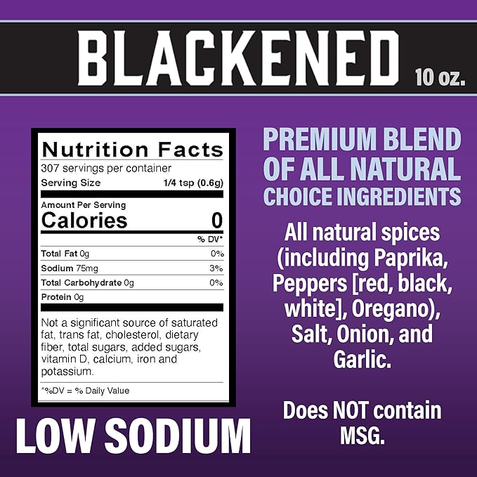 Blackened Seasoning 10 oz Shaker – Ideal for Grilling or Cooking Fish, Chicken, Pork, Steak