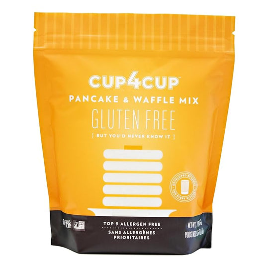 Cup4Cup Pancake and Waffle Mix, 2 Pounds, Certified Gluten Free, Dairy Free, Non-GMO, Kosher, Made
