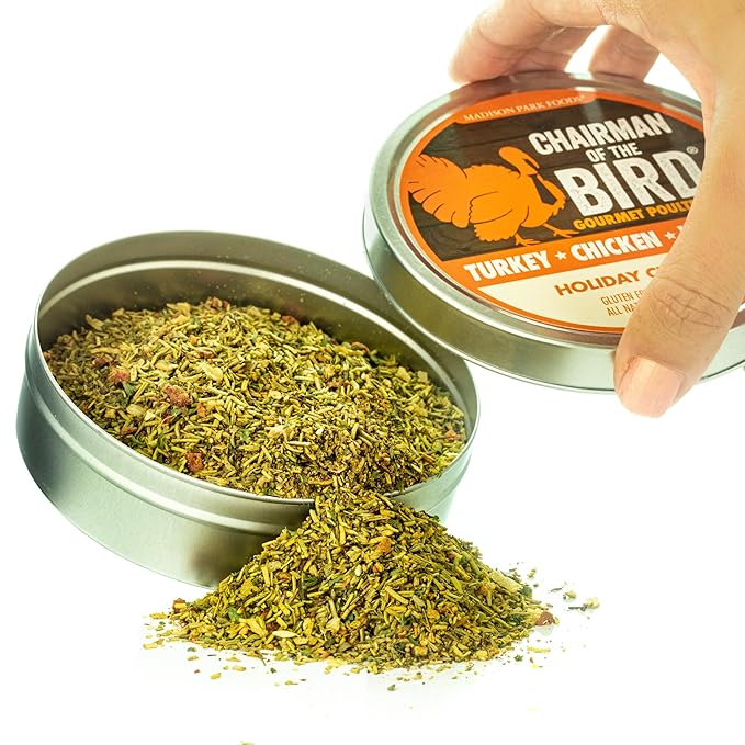 2-Chairman of the Bird Gourmet Turkey Rub - Herb Seasoning, Dry Brine Kit and Stuffing Mix