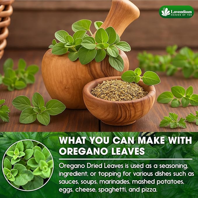 Lavendium, Premium 8 oz Dried Oregano Leaves ??100% Pure, Non-GMO, Gluten-Free, Vegan ??Aromatic