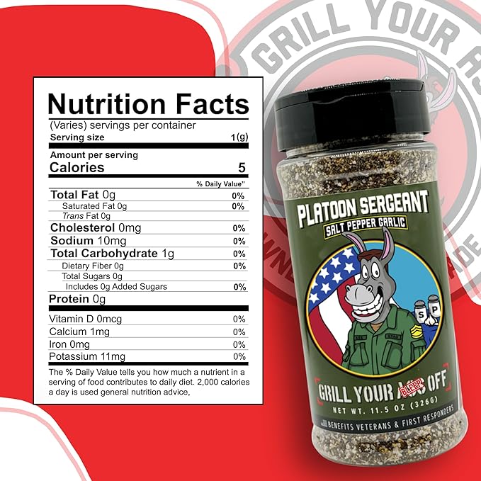GYAO PSG Salt Pepper Garlic Seasoning – All-Natural BBQ Seasoning for Steak, Burgers, Pork &
