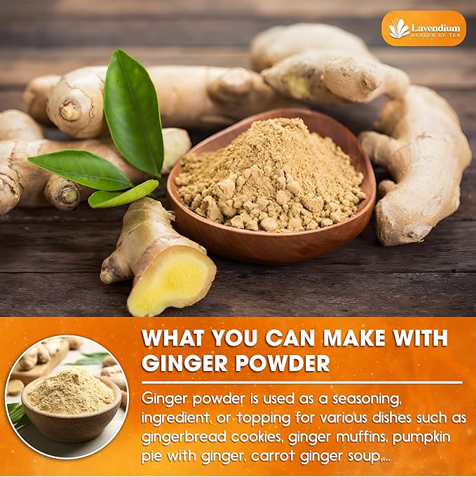 Lavendium, Premium 25oz (1.56 lbs) Ginger Powder ??Ground Ginger Root ??Pure, No Additives ??Ideal