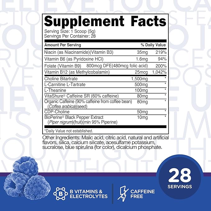 TransformHQ Everyday Boost Shot 28 Servings (Blue Raspberry) - Non-GMO, Gluten-Free, Powder