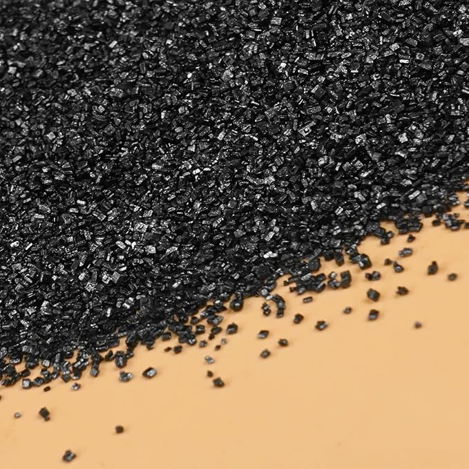 Edible Black Sprinkles, Sanding Sugar Crystals, 150g, Black Sugar Sprinkles for Cake Decorating