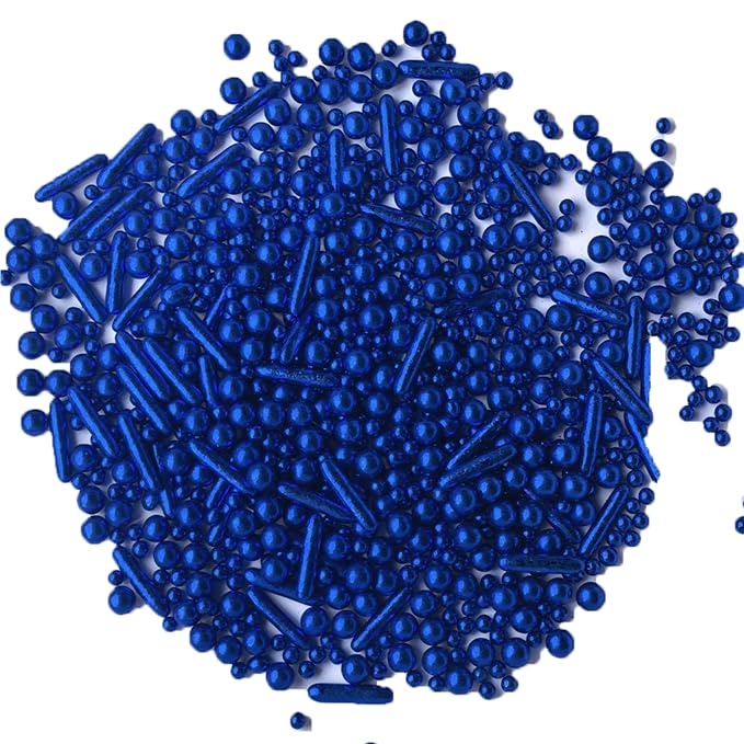 Sprinkles Blue Pearl Sugar Candy Mix Size Baking Cake Decorations Cupcake Toppers Celebrations