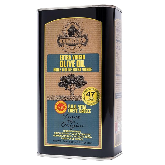 Ellora Farms, Greek Extra Virgin Olive Oil, Certified PDO SITIA, Single Estate, Single Origin