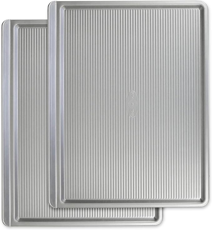 USA Pan Bakeware Cookie Sheet, Warp Resistant Nonstick Baking Pan, Made in the USA from Aluminized