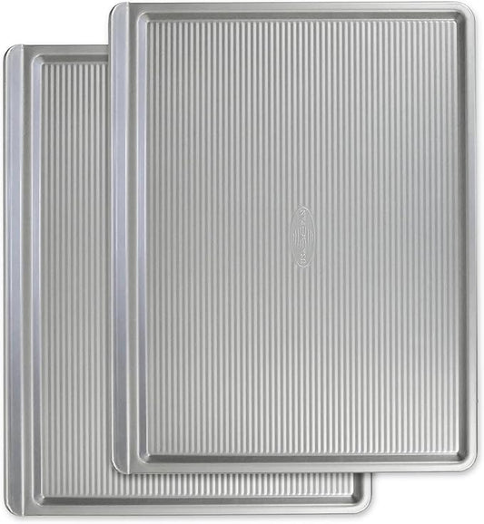 USA Pan Bakeware Cookie Sheet, Warp Resistant Nonstick Baking Pan, Made in the USA from Aluminized