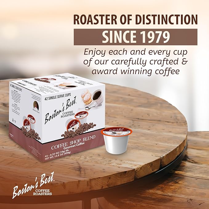 Boston’s Best - Coffee Shop Blend, Hearty Medium Roast, Delicious Gourmet Coffee Compatible with
