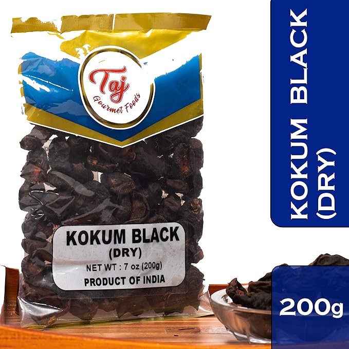 TAJ Premium Indian Black Kokum (Wild Mangosteen), (Dry, 7 Ounce)
