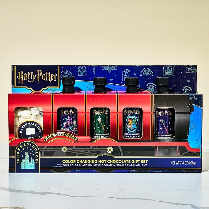 HARRY POTTER, Color Changing Hot Chocolate Gift Set, Includes 4 Bottles of Color Changing Hot Cocoa