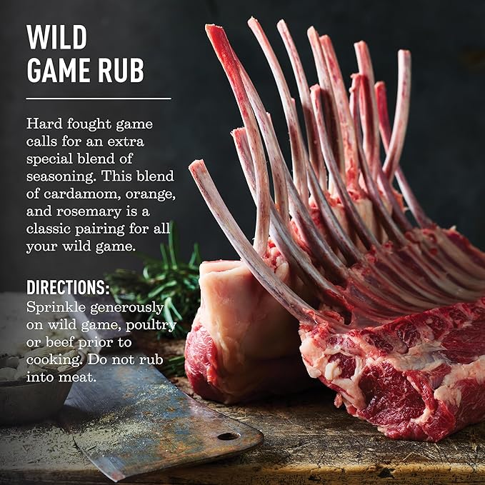 Lillie?™s Q - Game Rub for Wild Meat, Cardamom & Rosemary Seasoning for Grilling, Flavorful Rub