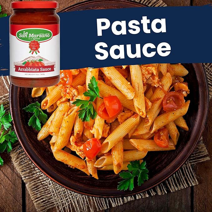 La San Marzano Arrabiata Sauce, 13 oz, Pasta Sauce Made in Italy, All Purpose Tomato Premium