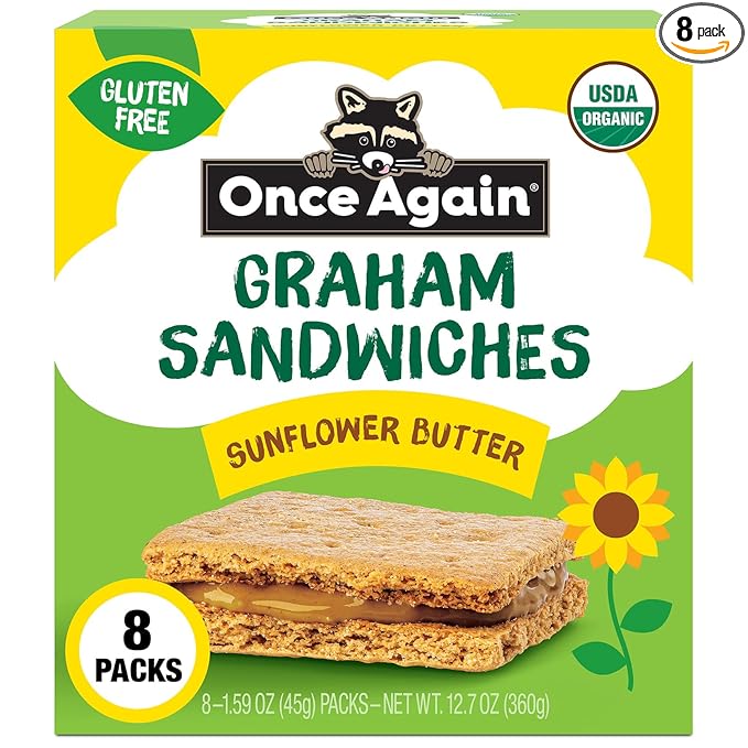 Once Again Sunflower Butter Graham Sandwiches - Gluten Free Snacks for Kids & Adults - Sandwich