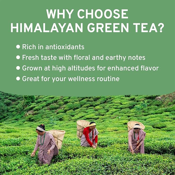 VAHDAM, Himalayan Green Tea Leaves (50+ Cups, 3.53 Oz) Non GMO, Gluten Free | High Elevation Grown