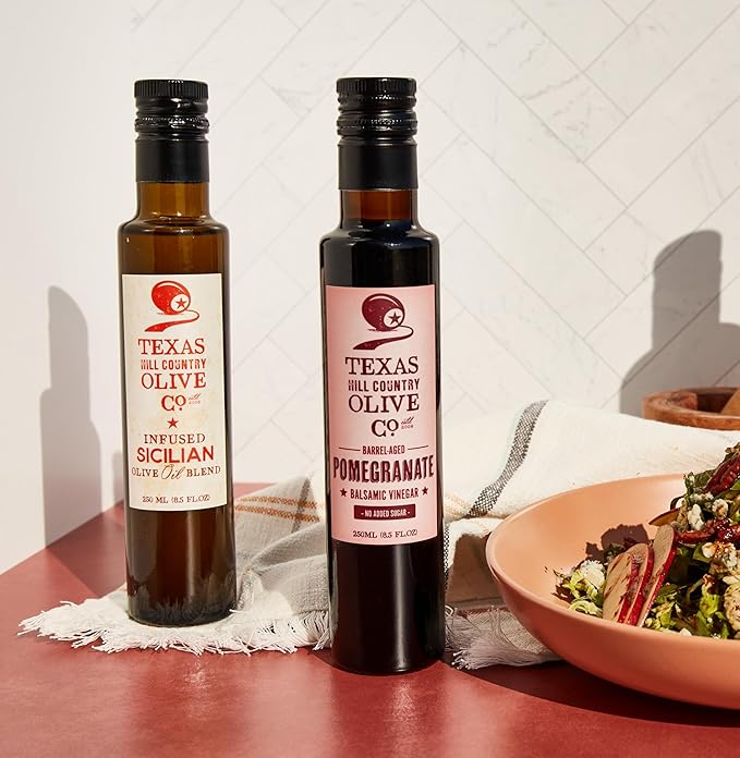 Texas Hill Country Olive Co Sicilian Infused Olive Oil - Cold Pressed Gourmet EVOO Olive Oil