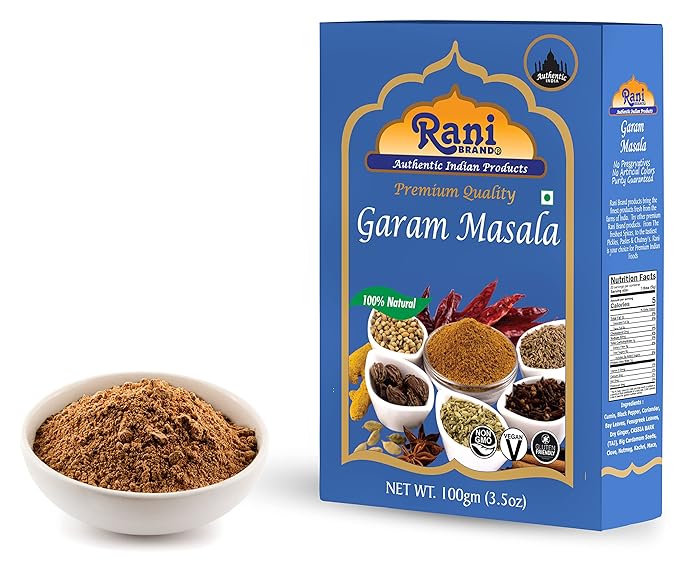 Rani Garam Masala Indian 11-Spice Blend 3.5oz (100g) Box Spice ~ All Natural, Salt-Free | Vegan |