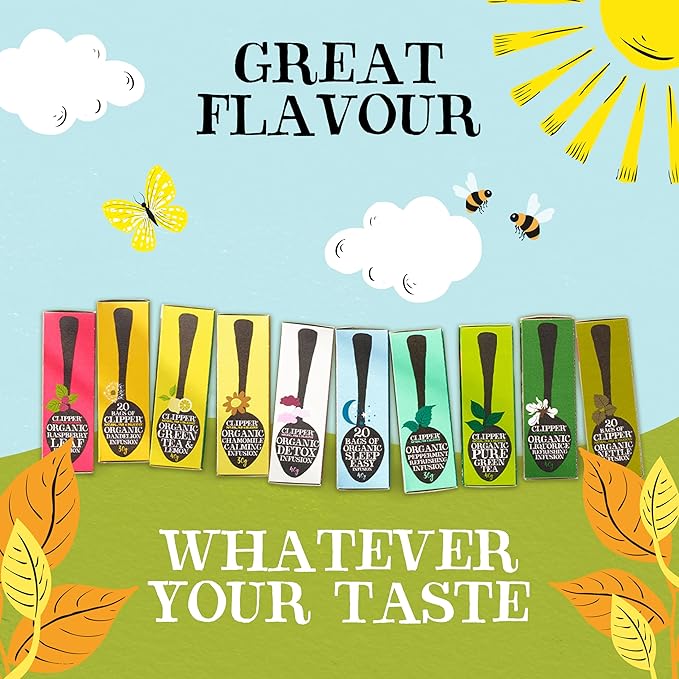 Clipper Tea Lemon & Ginger Teabags ??Caffeine Free, USDA Organic, Great Hot or Iced ??Aromatic