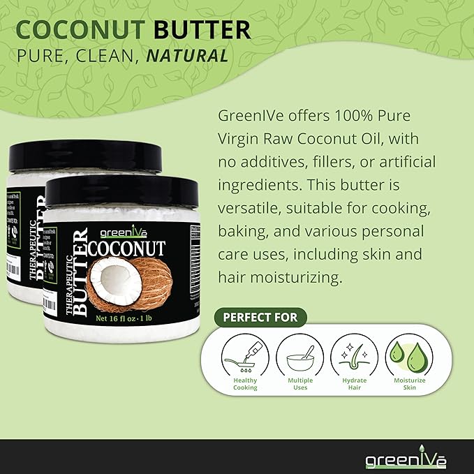 GreenIVe - 100% Pure Virgin Raw Coconut Oil - Organic - Pure - Virgin - Exclusively on Amazon (16