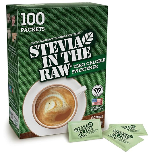 Stevia In The Raw, Plant Based Zero Calorie, No Erythritol, Sugar Substitute, Sugar-Free Sweetener