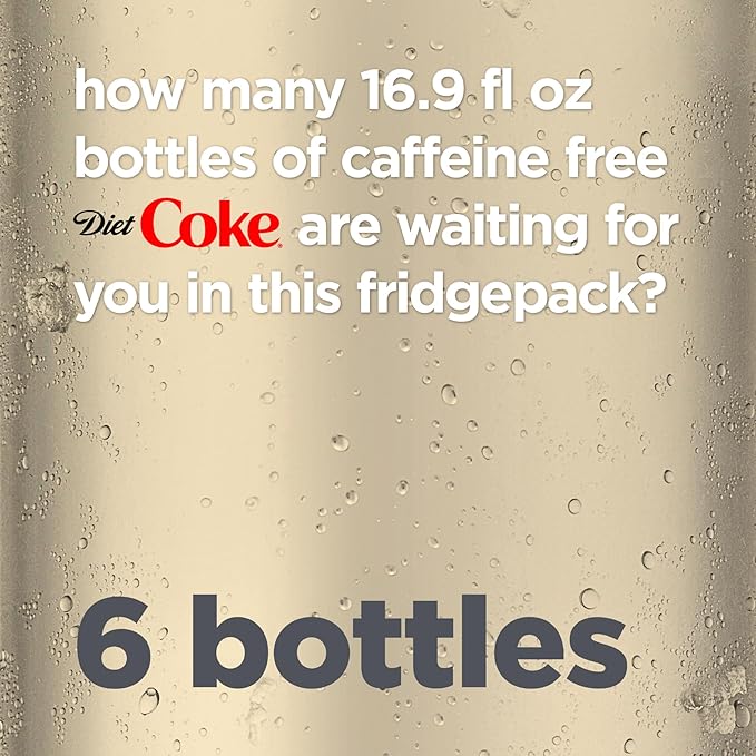 Caffeine Free Diet Coke, 16.9 fl oz, 6 Pack (Package May Vary)