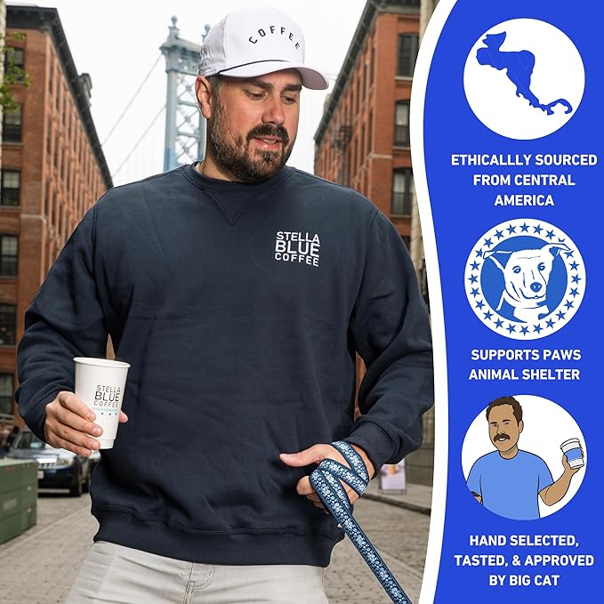 Stella Blue K-Cup Coffee Pods, Electric Avenue Blend, Dark Roast with Toffee, Dark Chocolate &