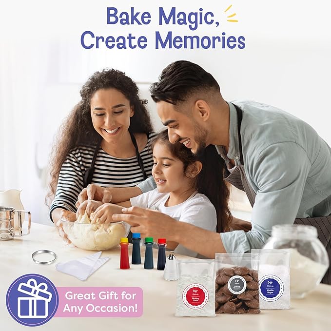 Baketivity x Duff Goldman Unicorn Cookies - Kids Baking Kit - Cooking Kits with Premeasured