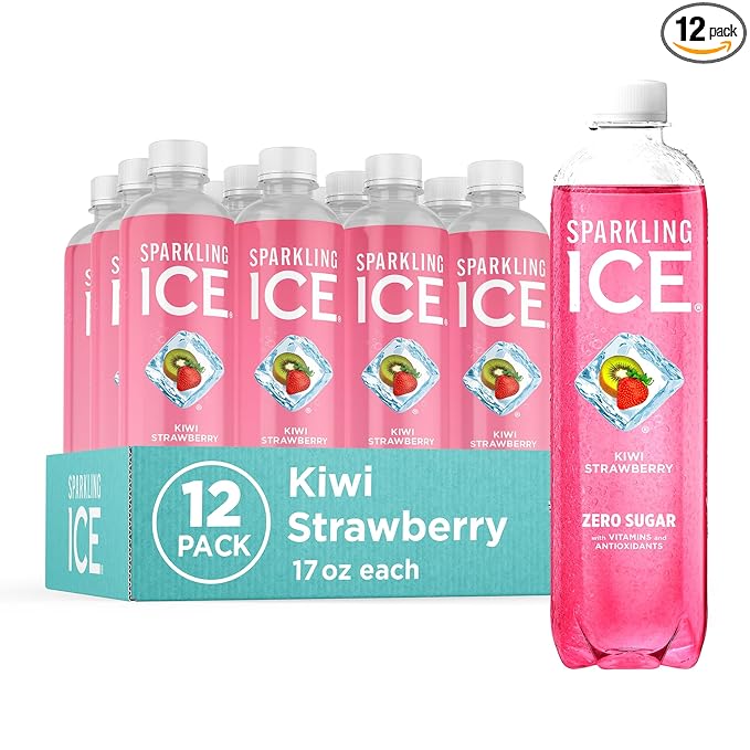 Sparkling Ice, Kiwi Strawberry Sparkling Water, Zero Sugar Flavored Water, with Antioxidants and