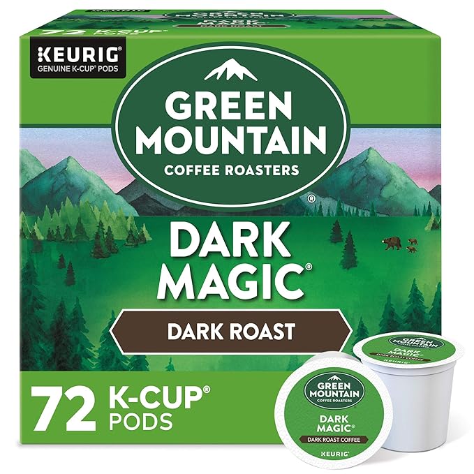 Green Mountain Coffee Roasters Dark Magic Keurig Single-Serve K-Cup Pods, Dark Roast Coffee, 72