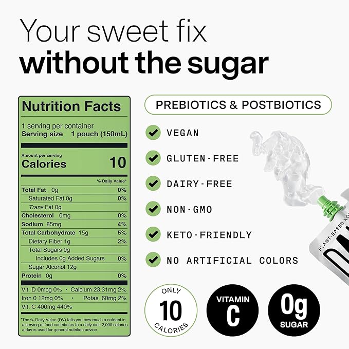 Dally Apple Drinkable Konjac Jelly (10 Pouches) ??10-Calorie, Zero Sugar Korean Fruit Snack