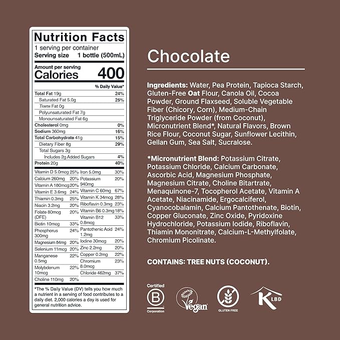 Huel Ready-to-Drink | Chocolate Meal Replacement Drink | High Protein Drink | Nutritionally