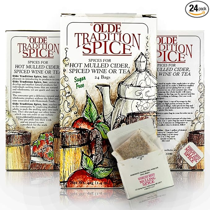 Olde Tradition Spice: Mulling Spices in Tea Bags for Apple Cider, Mulled Wine, Glühwein, Hot Toddy